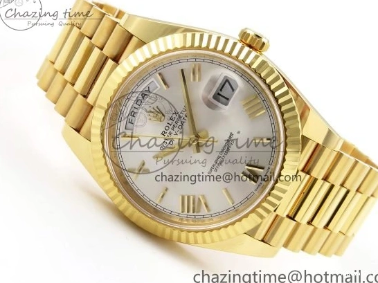 Day on 228238 ARF VR3255 Silver President Bracelet 40 YG Dial Edition Date 1:1 Best Roman 0406